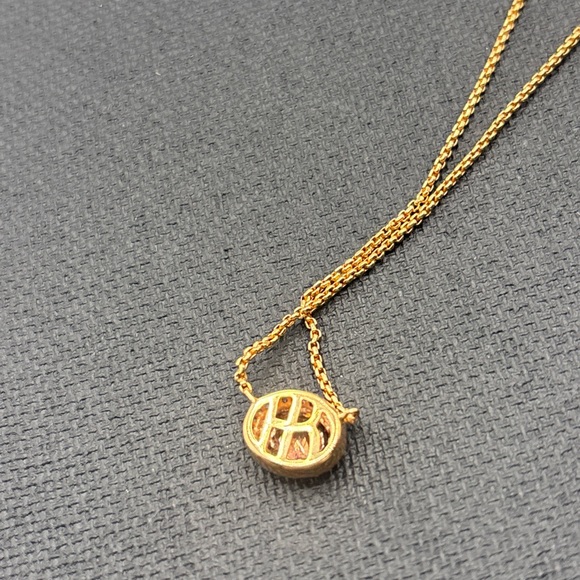 VTG Henri Bendel Oval Brown Zircon Pendant Slider Necklace Rose Gold tone NWT - Picture 4 of 12